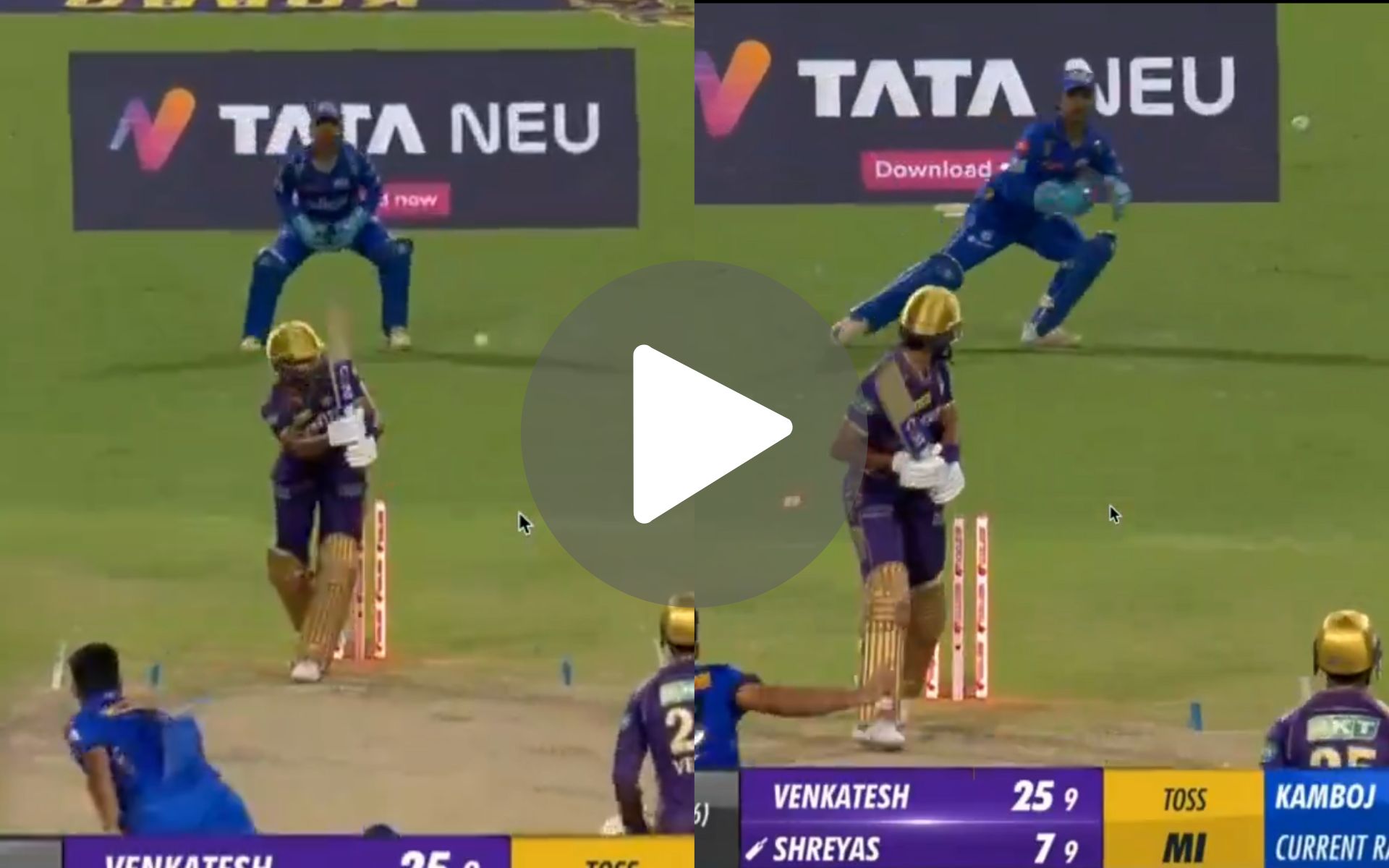 [Watch] Ankush Kamboj Castles Shreyas Iyer With A Searing Delivery; KKR Skipper Fails Vs MI